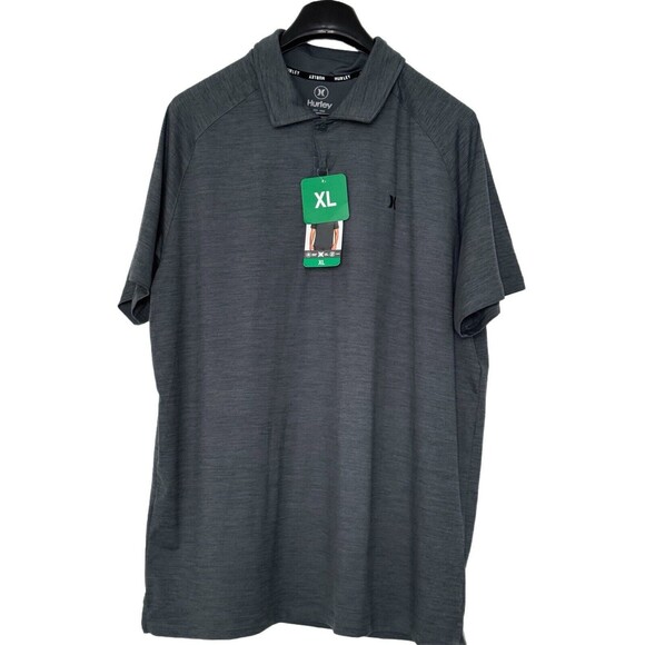 Men’s HURLEY  Short Sleeves Plolo Shirt Green XL Polyester  Elastana Regular Fit - Picture 3 of 6
